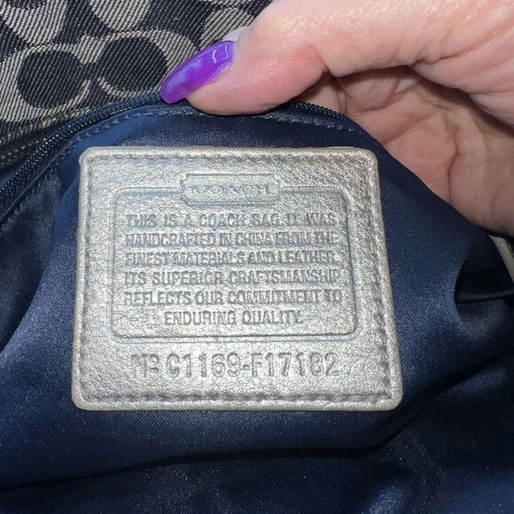 Coach Denim and Leather Signature Tote (no hang tag) - Picture 4 of 13